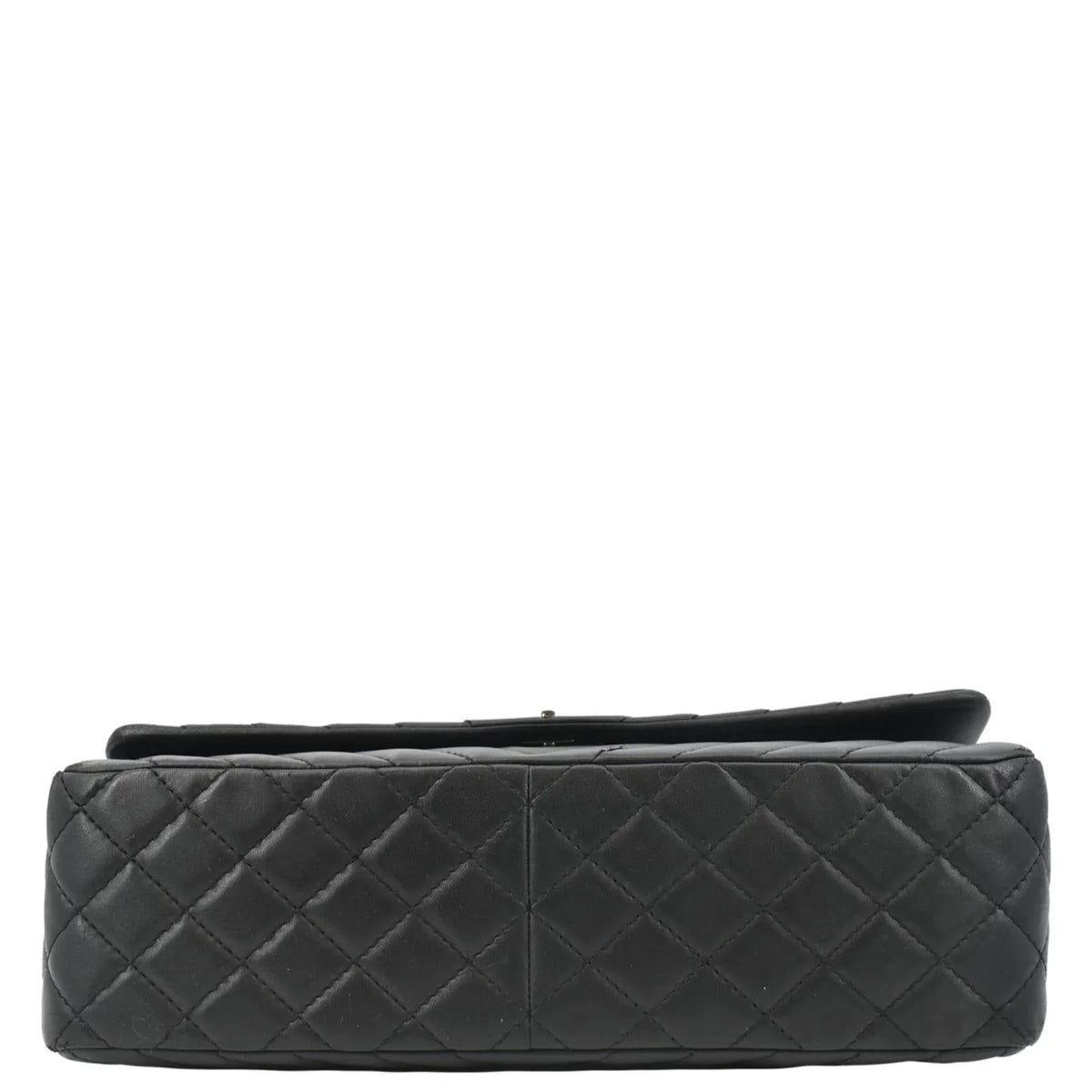 Bag Crossbody Chevron Lambskin Black Medium Pre-Owned CHANEL Flap Surpique Leather