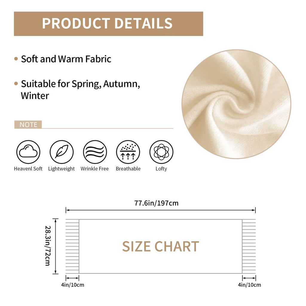 Scarves St Large Day2 Cashmere Warm Art Shawl Wrap Scarf Winter Gifts- Patrick's Elegant Feel Bingfone For Soft Women Print