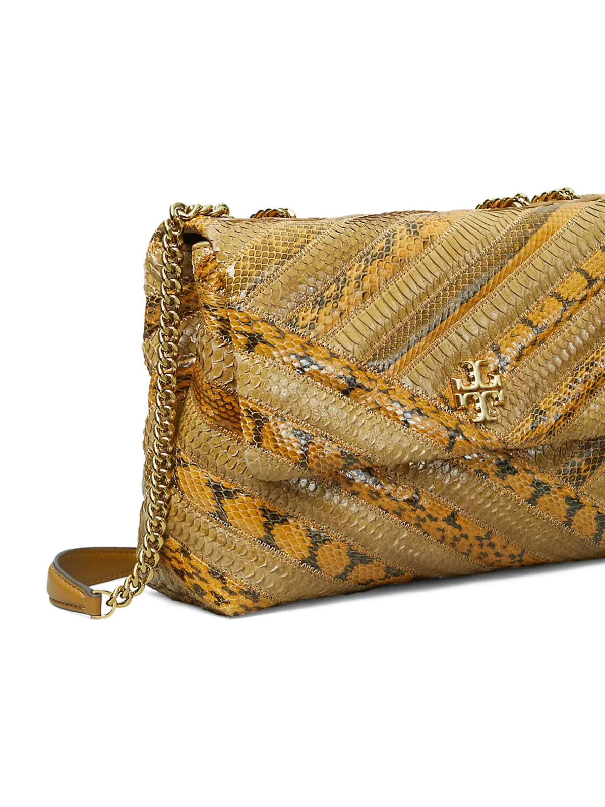 Snap Closure New Shoulder Tory Bag Leather Burch Kira Chevron Snake