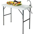 Table, Folding Faucet, for Table Camping Camping Table Portable Cleaning Outdoor Fish Kitchen Folding with & Fish Sink Garden Sink Picnic Folding