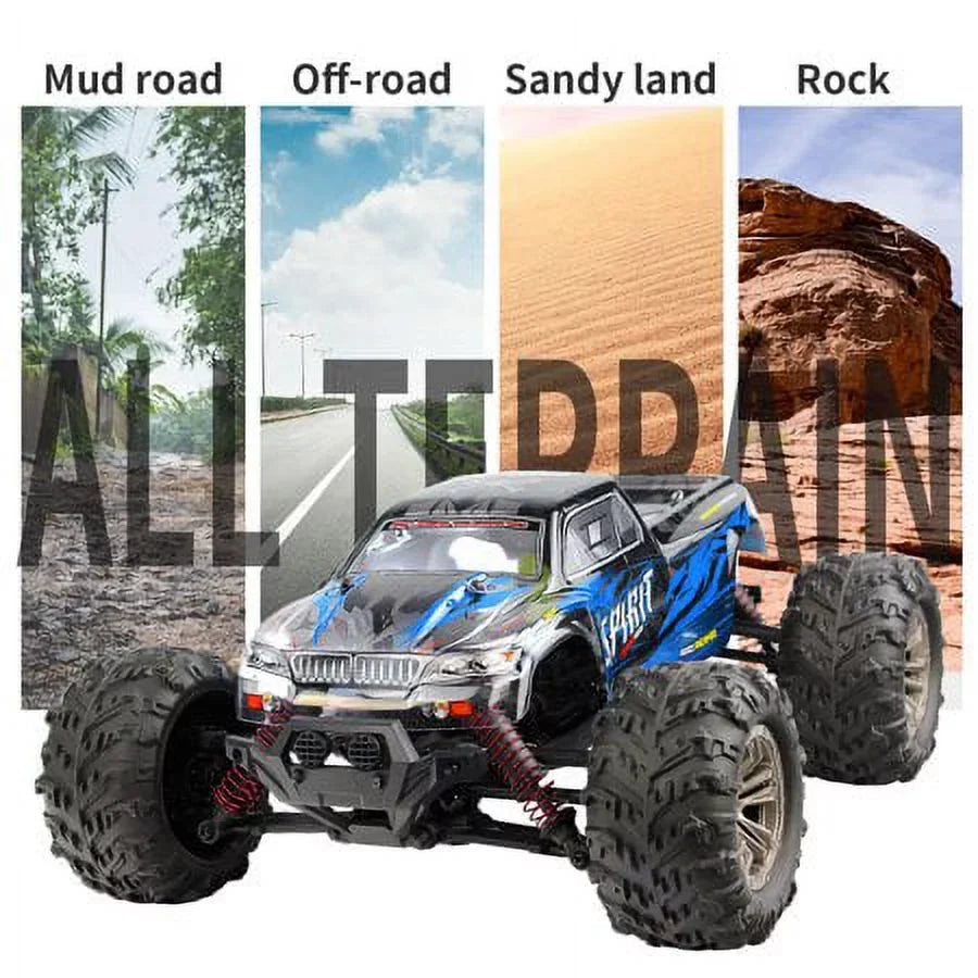 Control Vehicle Off-Road High with Trucks kmh Boy RC 1:16 Hosim All for Terrian 36+ Scale Radio 2 Monster Cars Batteries Adults - Waterproof RC for 4WD Electric Speed Trucks RC