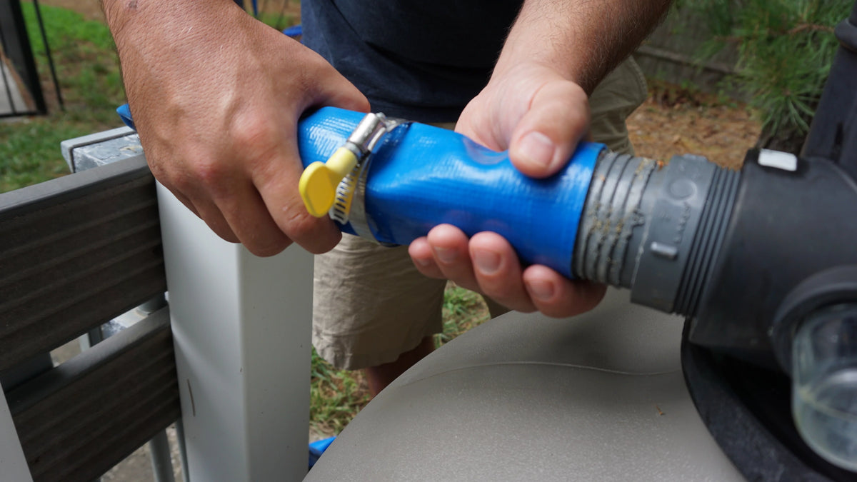 & Waste #400 1.5" with Backwash Water Swimming Pool Cartridge Hose for Fountain Sand Pools Filtered Kit Hose