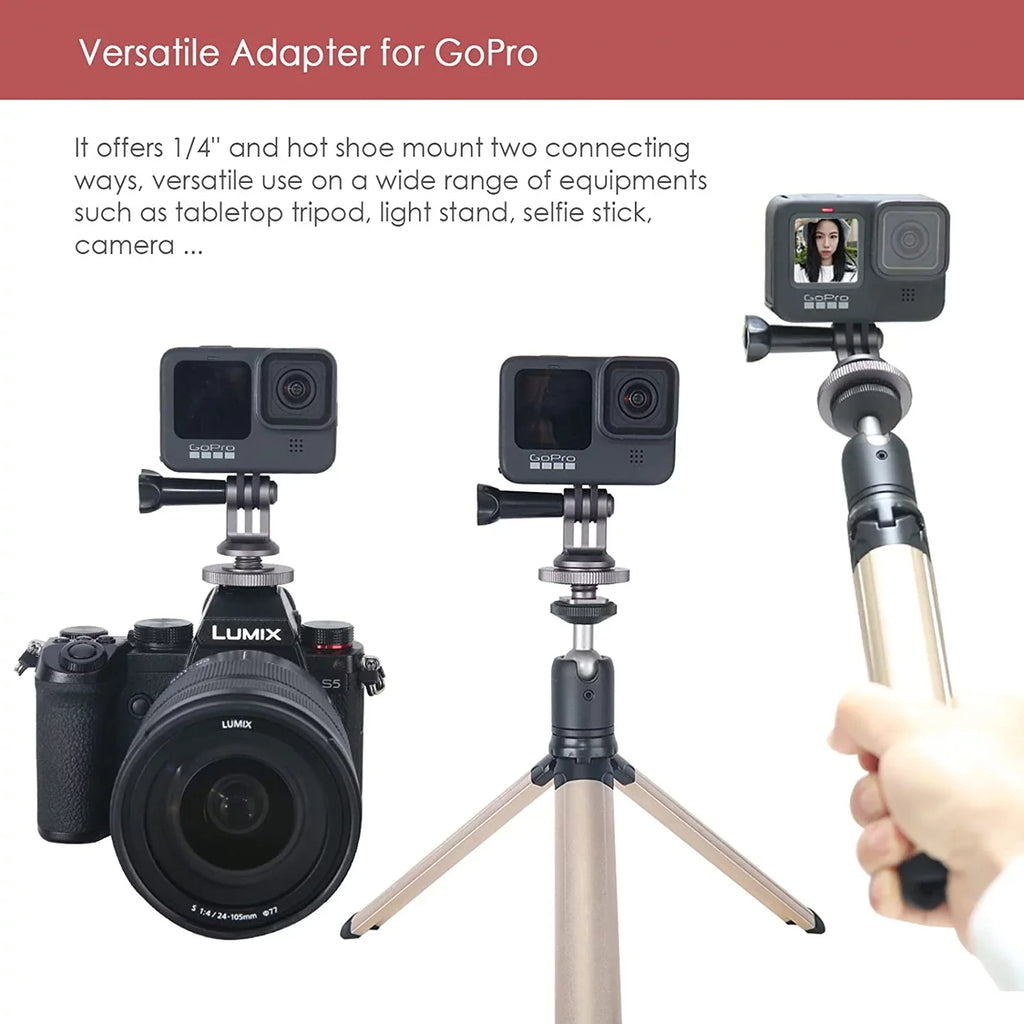 Hot for 10/9/8/7/6/5, Applicable Brave Tripod Shoe Action, Hero for GoPro 8/7/6 AKASO Mount Osmo Adapter DJI