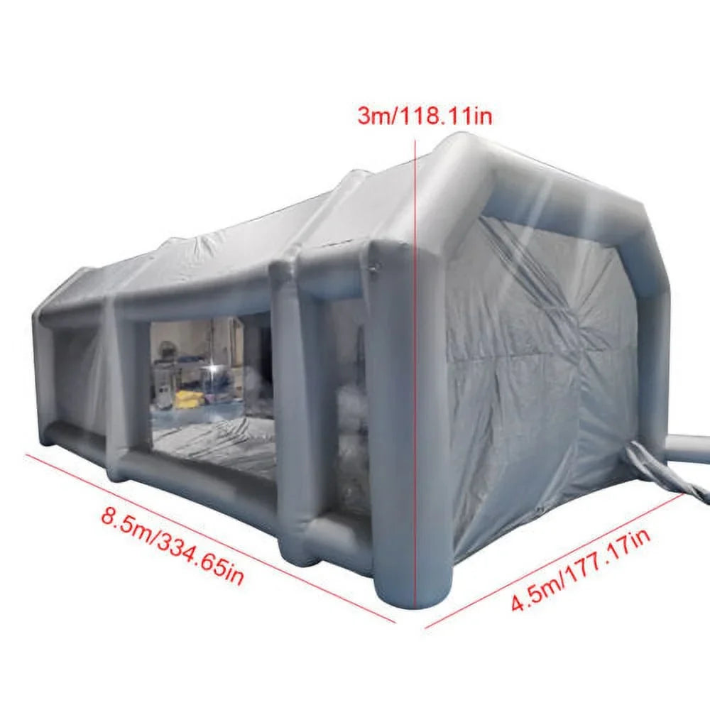 Paint Spray Car Filter Portable Tent Air Booth 28x15x10FT Inflatable Cabin