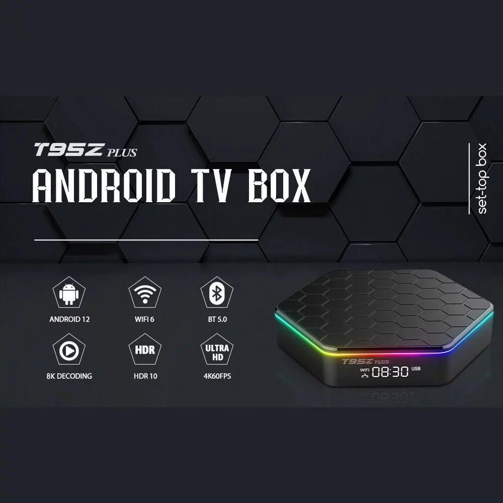 Plus 12.0 4+128G - TV Player, Quad 6K Android Box JahyShow Smart Stream Core HD T95Z