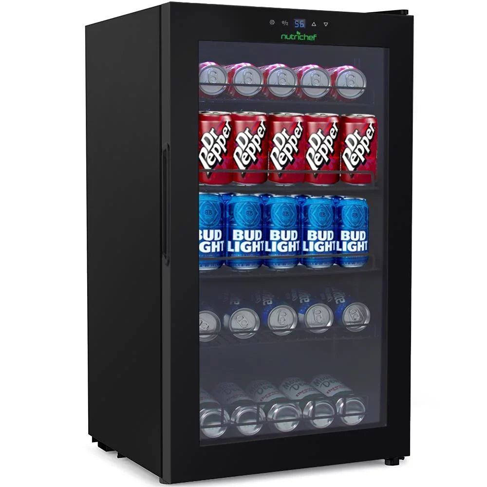 Chiller 34.7’ Beverage Refrigerator 18.5’’ Can 20.1’’ Beverage x Can Nutri x Fridge Chef (132 Cooler, Compact Capacity),