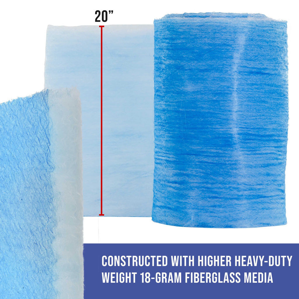 20.5" - Auto Paint Fiberglass in Traps Captures Filter Booth 300' Premium Gram Booths Particles 18 Refinish - Paint x Roll, Master Heavy-Duty Elite Autobody Arrestor Exhaust Spray Overspray Paint