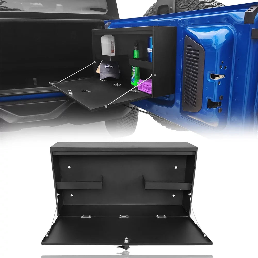 Table Bronco Lockable Tailgate Hooke Black Road Box 2021-2023 Steel Ford Fit Storage Folding