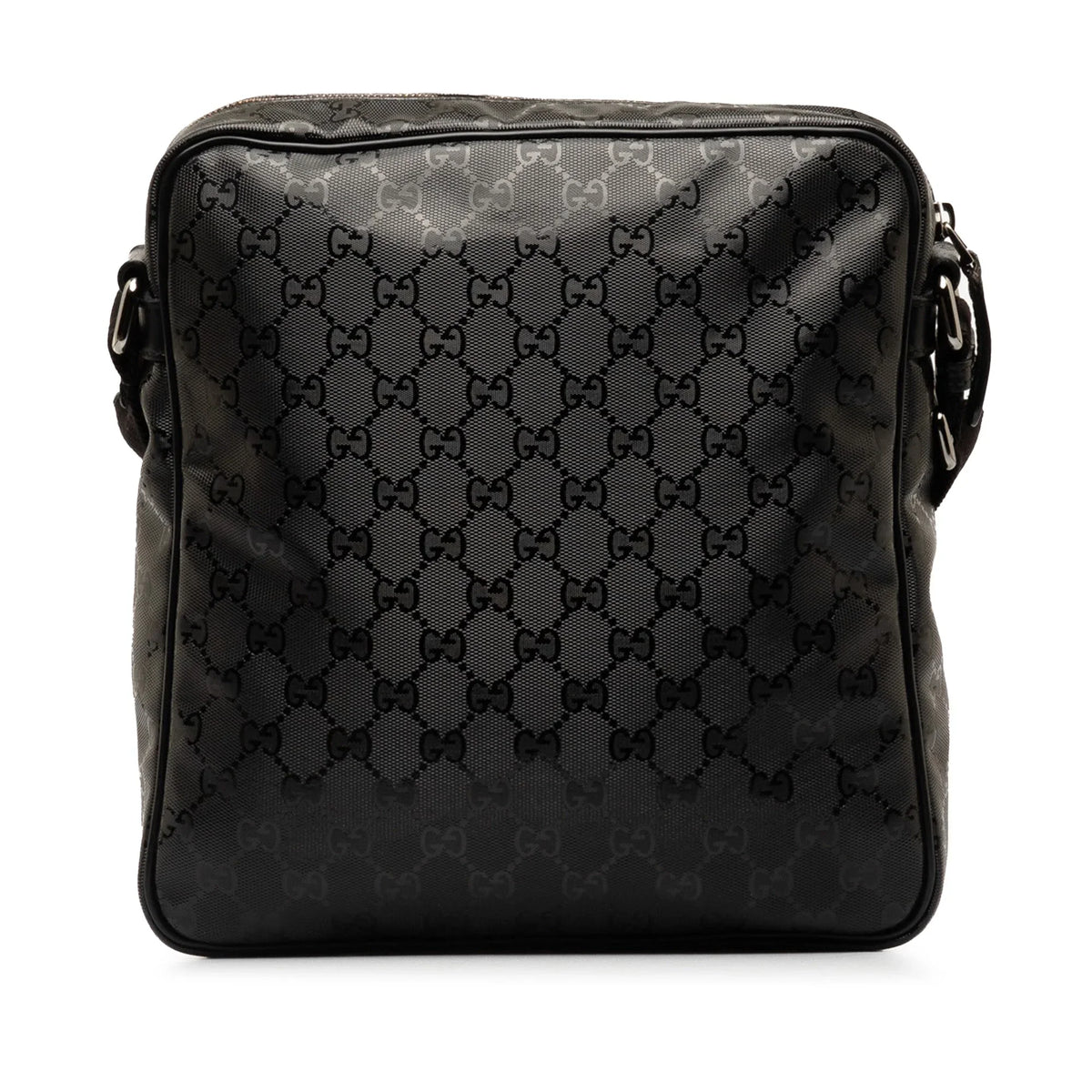 Fabric Canvas Imprime Pre-Owned Bag GG Gucci Unisex Crossbody Black (Good) Coated Authenticated