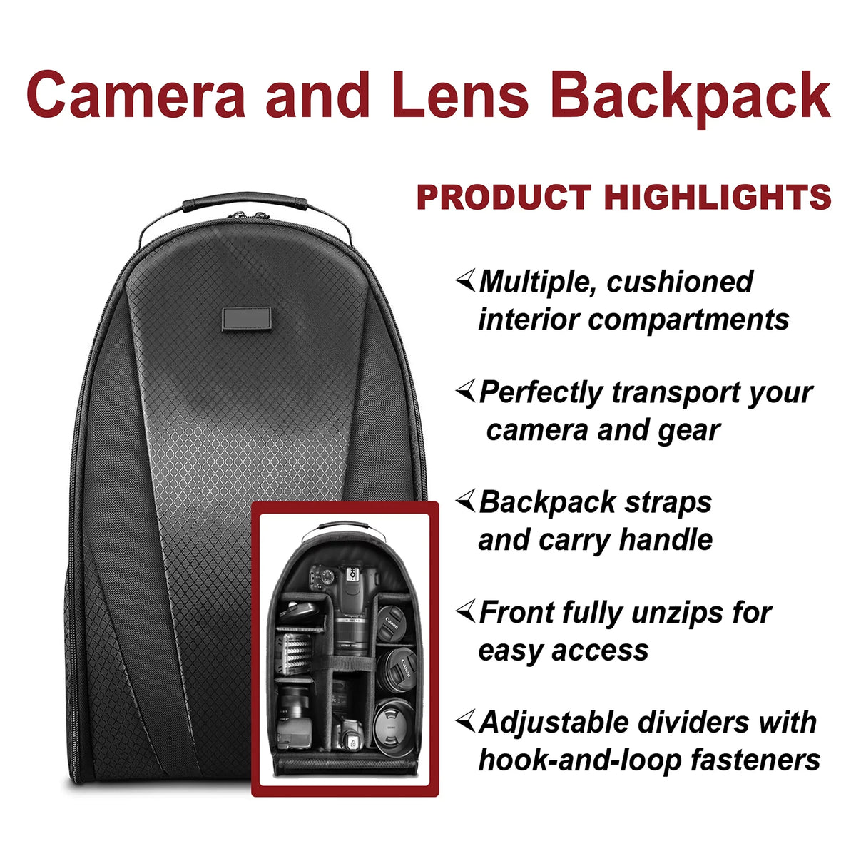 Backpack, ZeeTech 128GB Memory Camera 18-135mm Accessory Card, DSLR Flash, Bundle Tripod 90D SanDisk Canon and EOS with Lens,