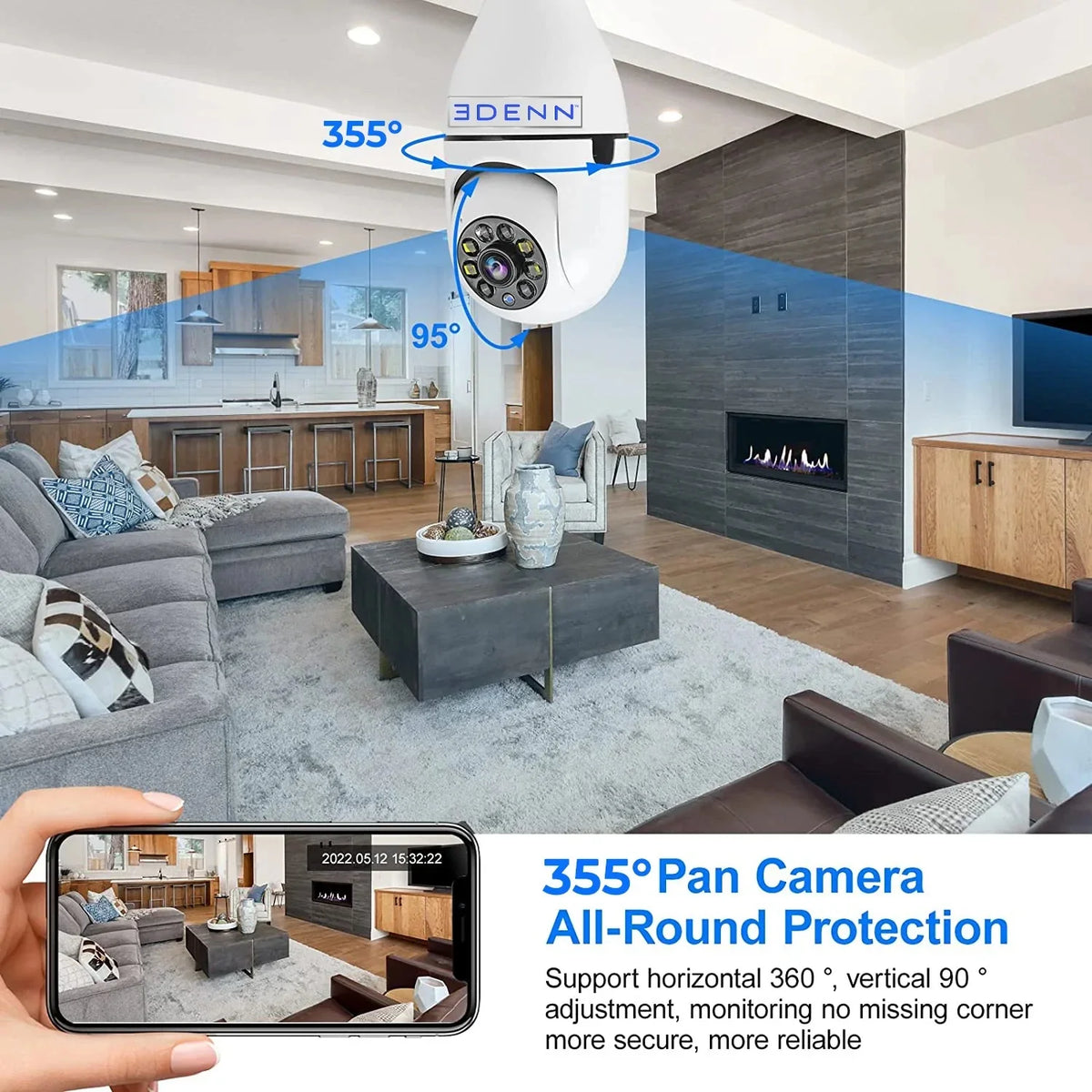 i-defend bulbs Edenn security 3 pack camera