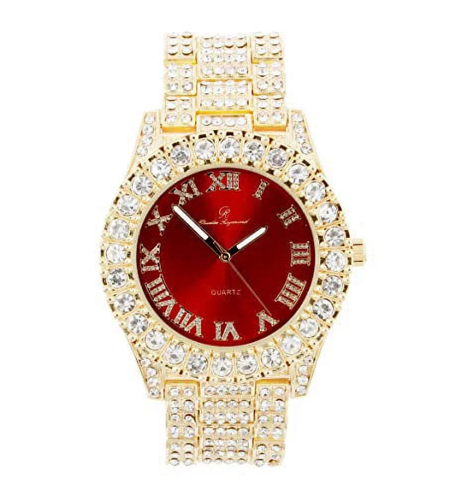 and King His&Hers Set Bling'ed Power to Hop Couples Watch Out The - Flaunt for On ST10325/ST10364 Dance Perfect Off and Hip Floor Queen (ST10327GldRed)