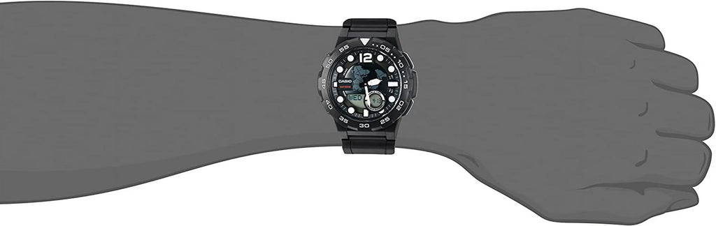 Watch, Black, Men's Dive Ana-Digi AEQ100W-1AVCF Style