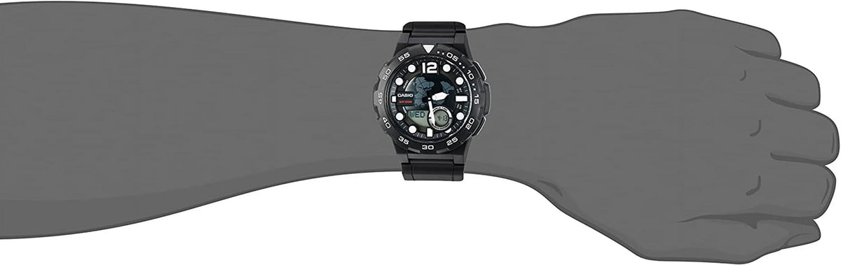 Watch, Black, Men's Dive Ana-Digi AEQ100W-1AVCF Style