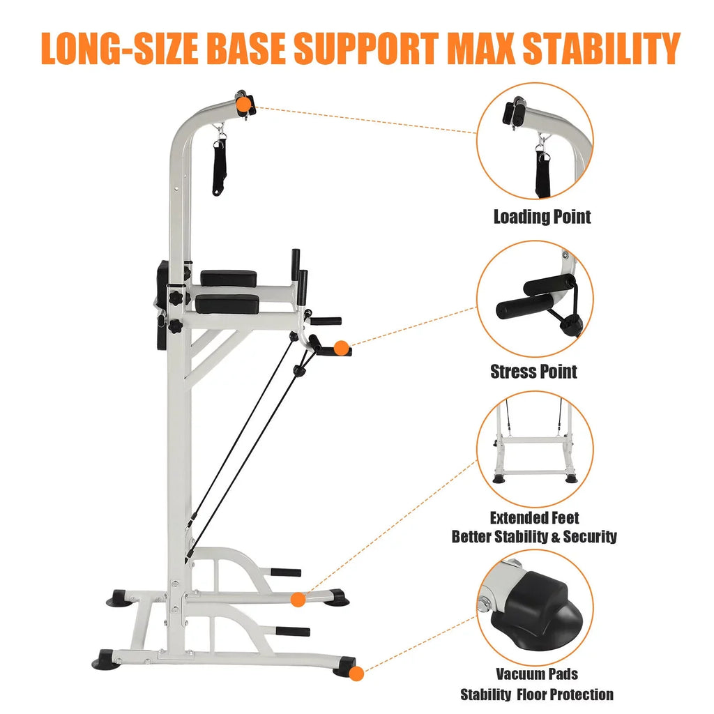 and Tower Home Gym Station Height Sit Ups Bar Power Adjustable Pull-Up Power