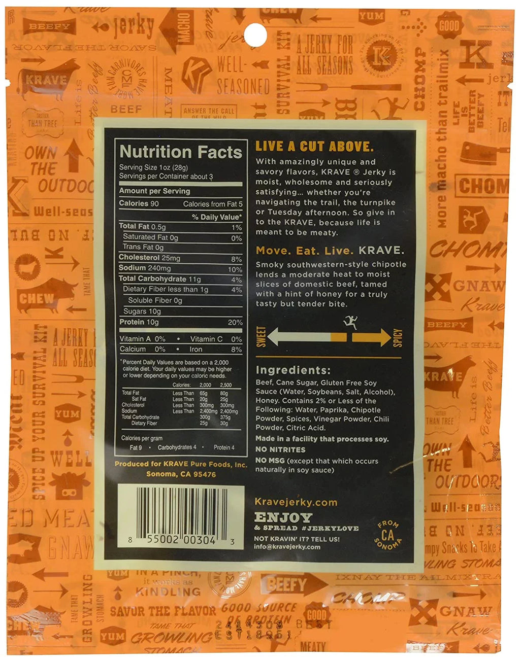 oz Gourmet Beef Chipotle 2.7 Sweet Cuts Krave