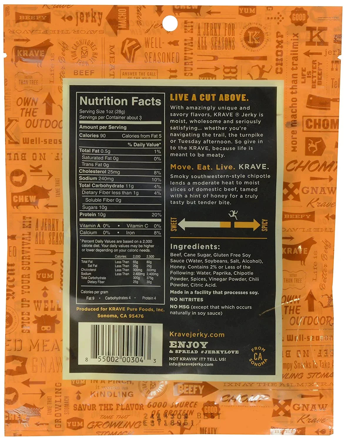 oz Gourmet Beef Chipotle 2.7 Sweet Cuts Krave
