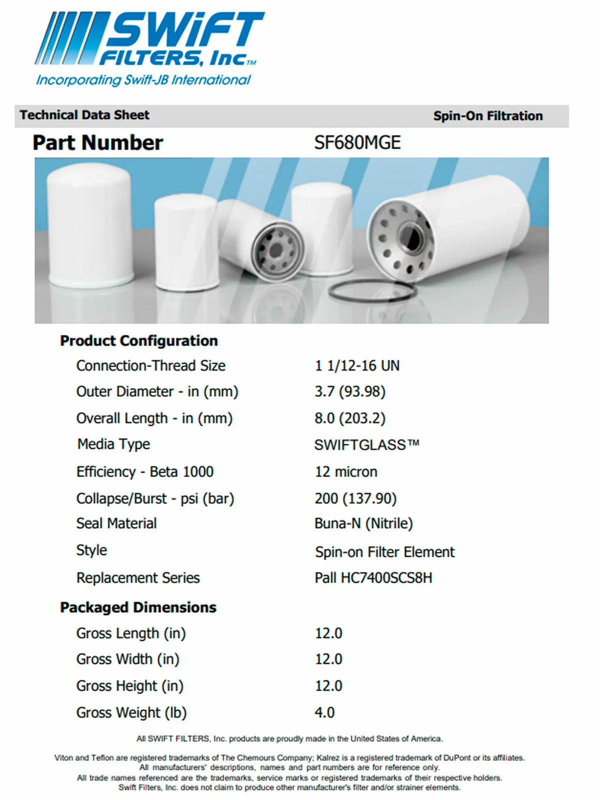 for Micron FLEETGUARD Element 12 Microglass Interchange HF6613in-On Filter Construction Direct
