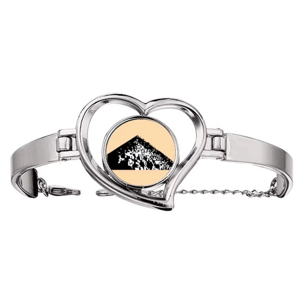 Fashion Bracelet Pyrad Heart Wire Bangle Deco Art Chartlet Jewelry