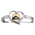 Fashion Bracelet Pyrad Heart Wire Bangle Deco Art Chartlet Jewelry