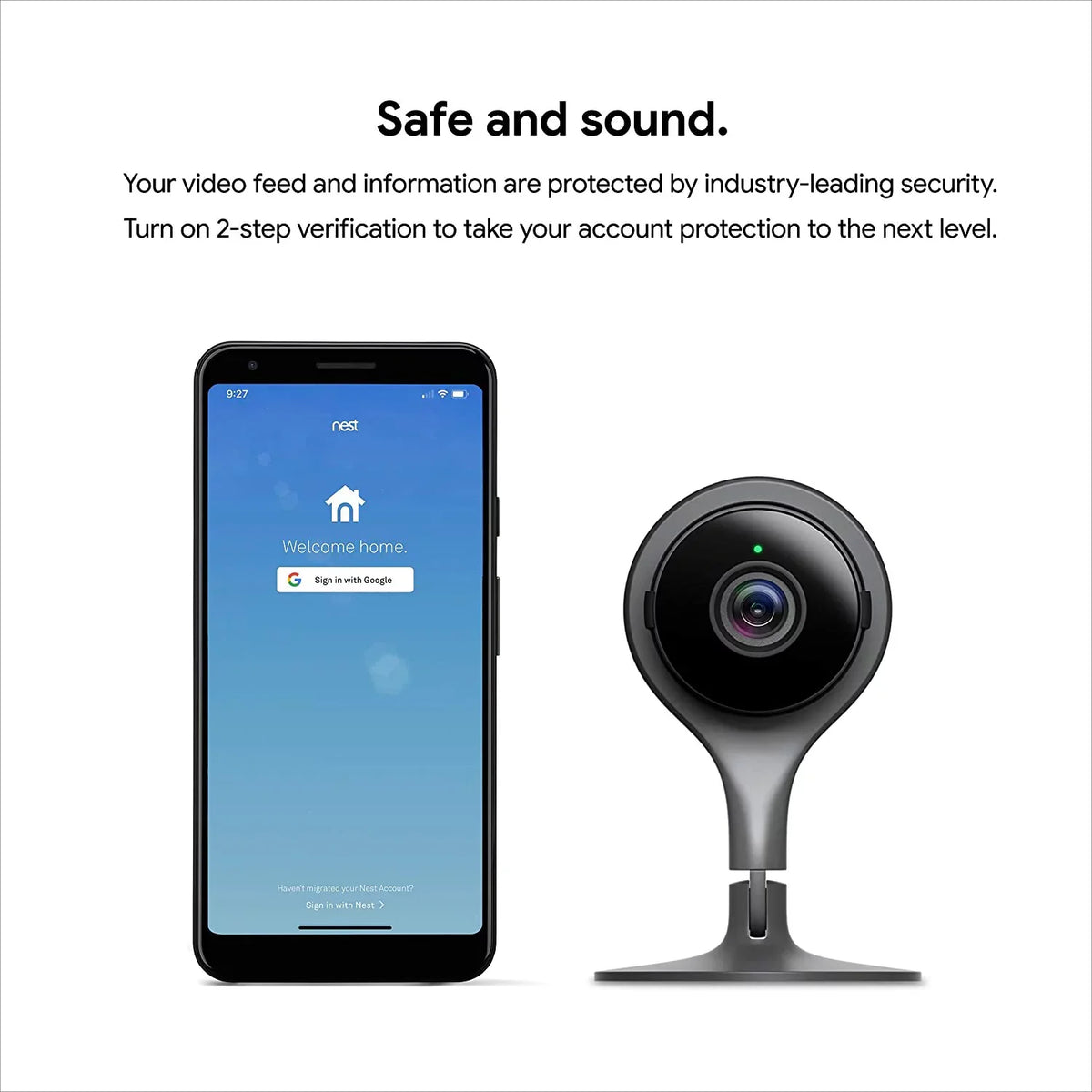 Phone for Nest Control 24/7 Security Your and Google - Surveillance Camera Alerts Home Live Get Indoor with - Mobile Wired Video Night with Indoor and Cam Vision Camera -