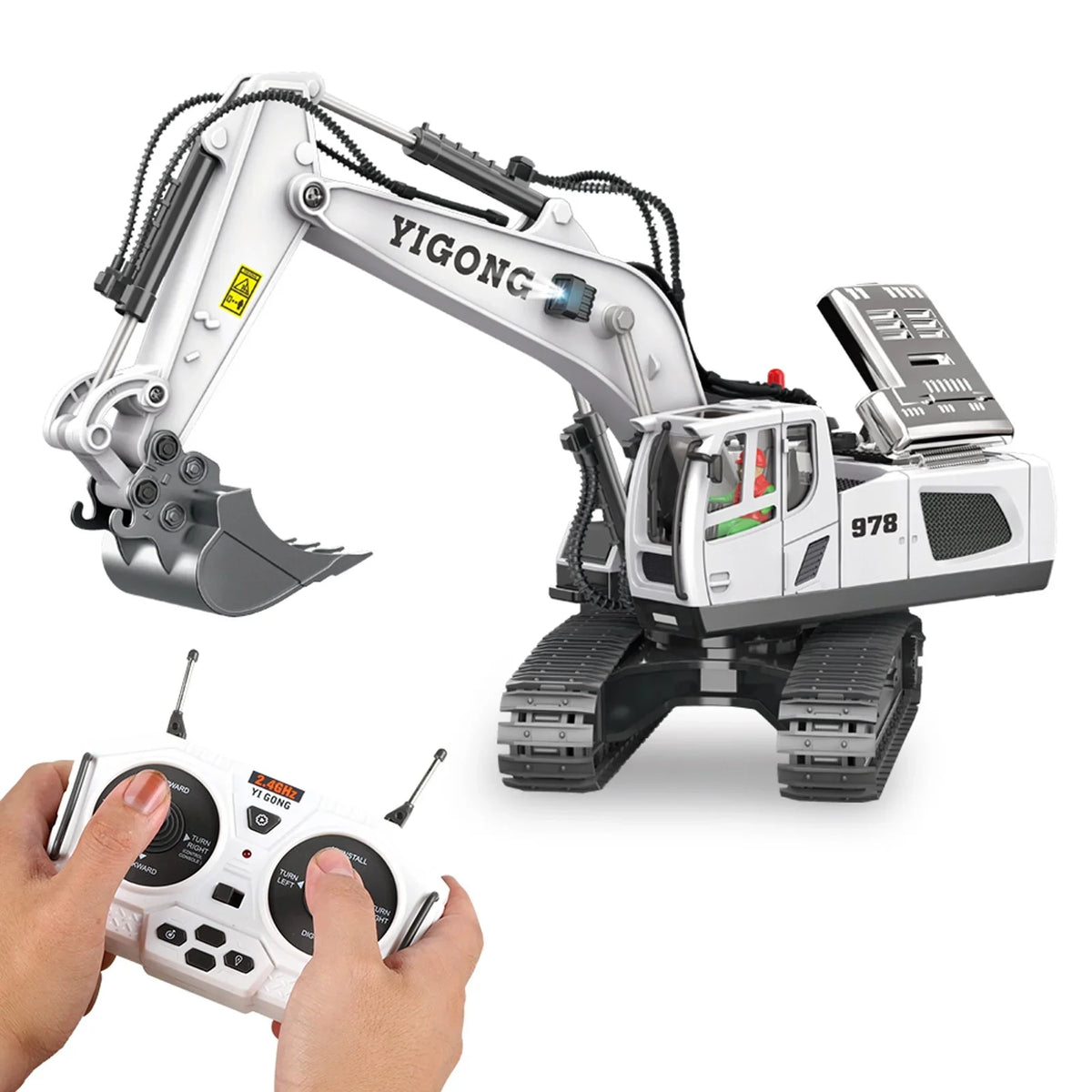 Shovel with Channel YHAIOGS Functional Remote 2.4Ghz Construction Full ExcavaTOr Transmitter ExcavaTOr Metal Control TOy and 11
