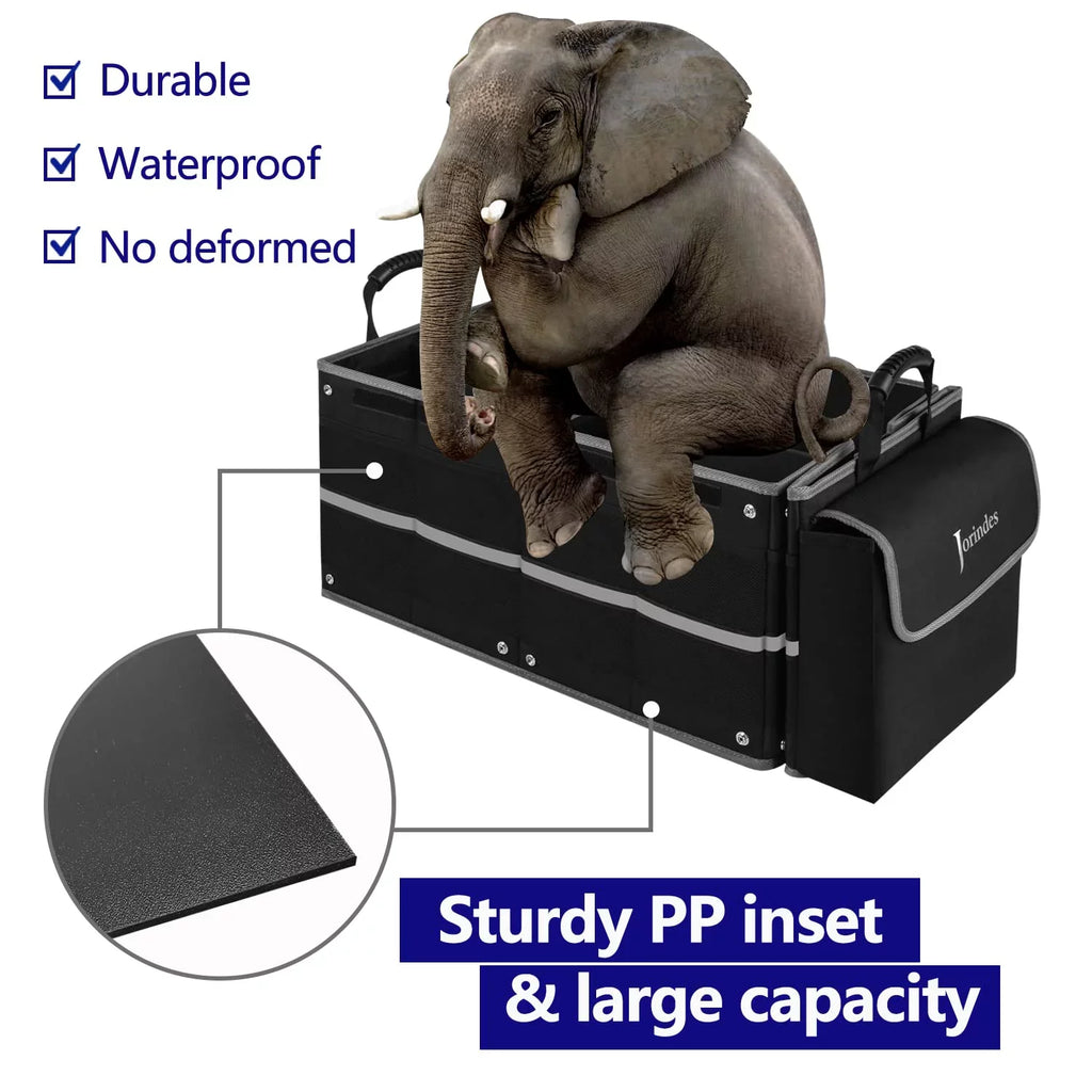 Suv, proof Leak Cooler Car Waterproof Sedan, 3 Compartments Truck,Van with Organizer Suitable for Insulated Trunk Vehicle Organizer for Bag, Collapsible Car