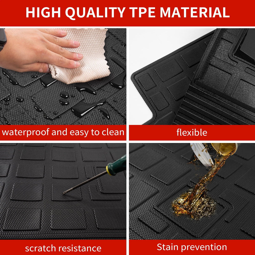 Compatible Accessories (Trunk Trunk Liner 2019-2023 Cover with Floor Weather Mat+Backrest TPE Mats+Floor Seat Cherokee All Mat Mats) Back Protector Cargo Cherokee Jeep Mats 2022