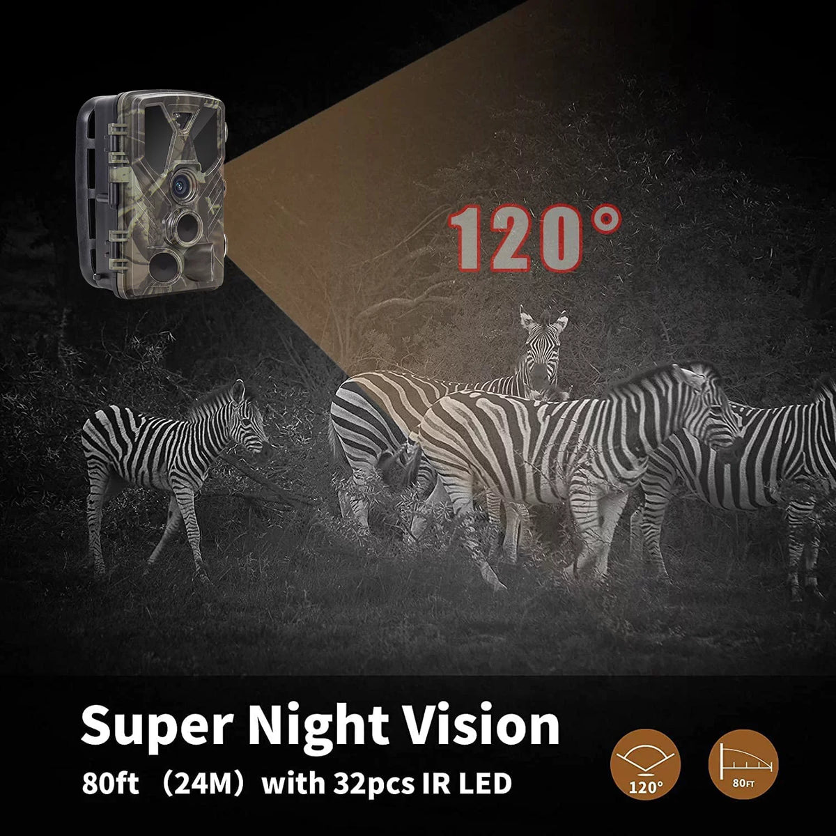 SuntekCam Card 36MP IR with Hunting Trail 4K Camera Night Vision HC-812A Wildgame Wildlife TF Monitors LED Waterproof 32GB Monitor Camera Trail Trail Hunting with