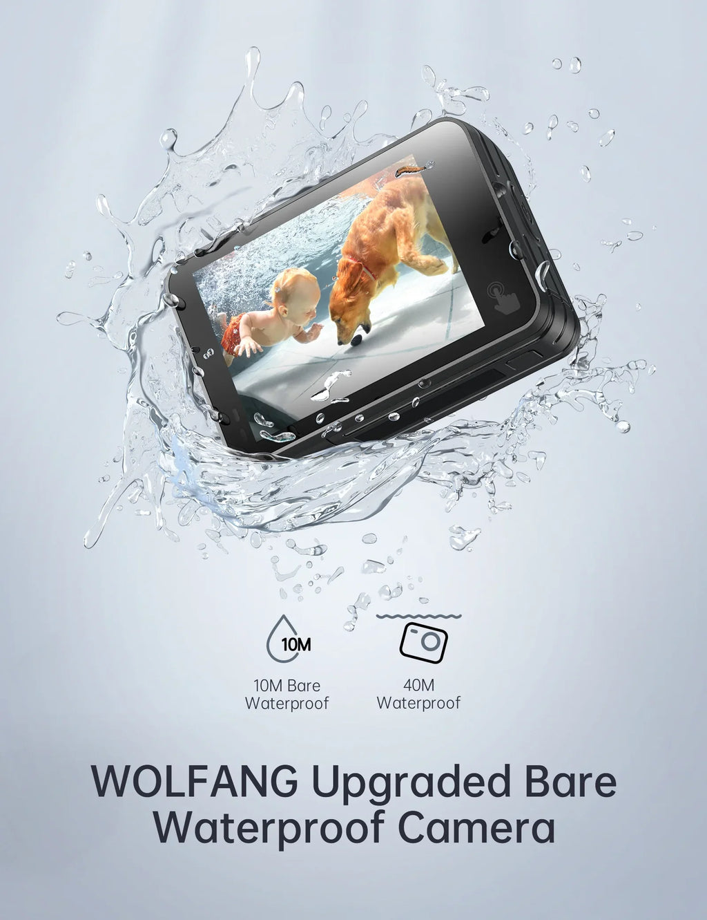 Angle Upgraded Camera, Action 4K/60FPS/24MP Waterproof 170° Anti-shake 40M Multiple Stabilization 3.0 Camera, Wide EIS Adjustable Functions