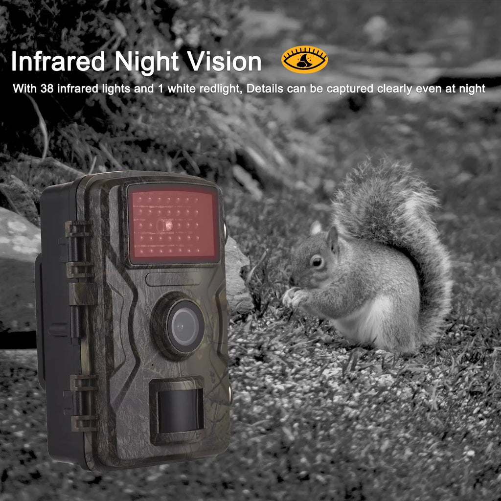 1080P Motion IP66 Night 2.0 0.8s Camera Waterproof Trail Camera Wildlife Vision with Inch Eccomum Supports TFT Tracking Infrared Trigger Color 16MP Activated Time Camera Screen