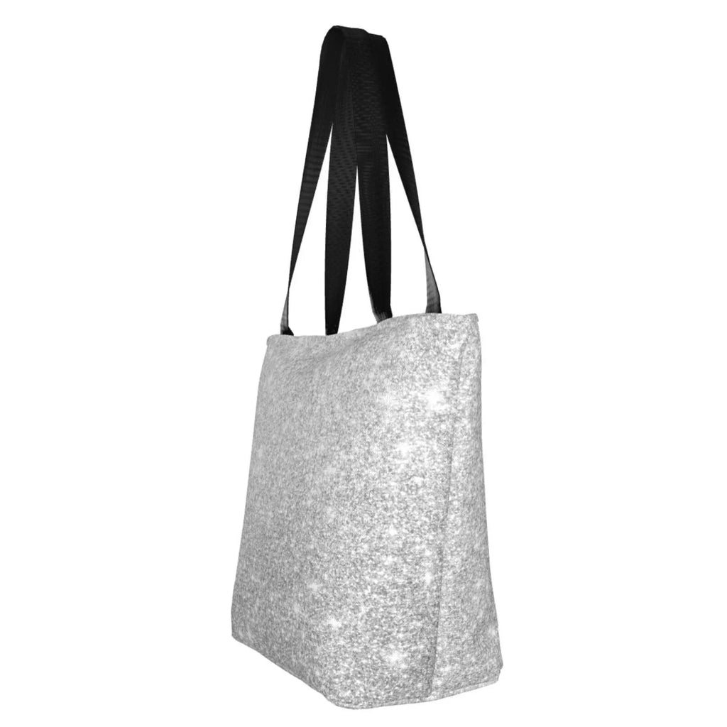 Glitter Women Handbag Tote Bag Bingfone Silver Casual Shoulder Shopping Ladies Bags