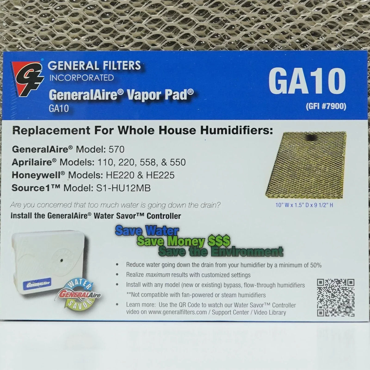 2PAK Humidifier for Panel Filter 10-2 500 #10 Aprilaire Water Pad 550