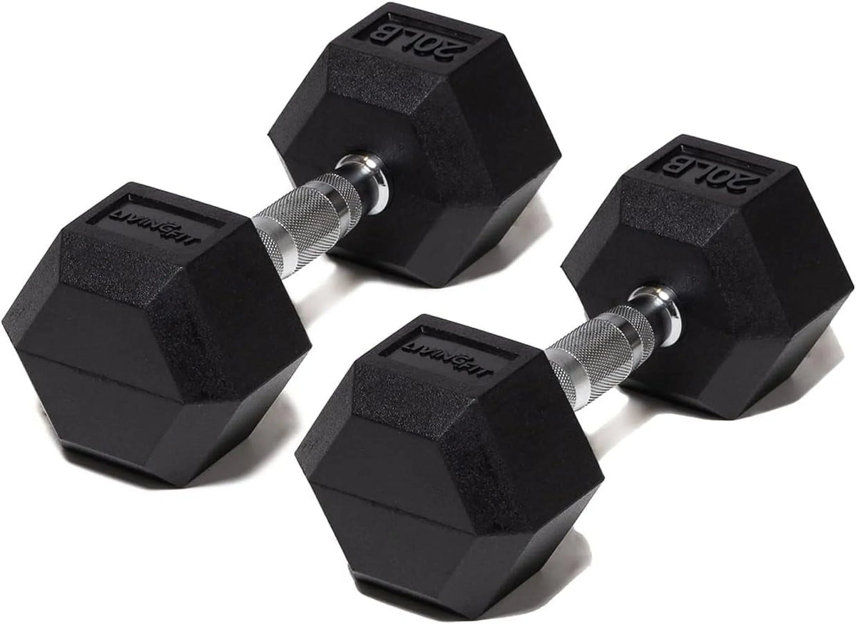 Dumbbells 100 Dumbbell 5LB Encased Strength Hex LB Single To Or Rubber Weights. For Workouts Hand Dumbbell Dumbbell Pairs. Sets
