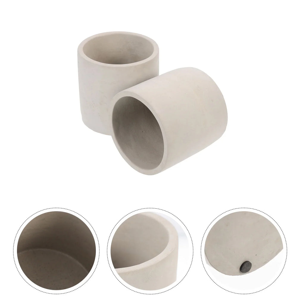 Multi-function Pot Succulent Cement Flower 2Pcs Household Pot Planting
