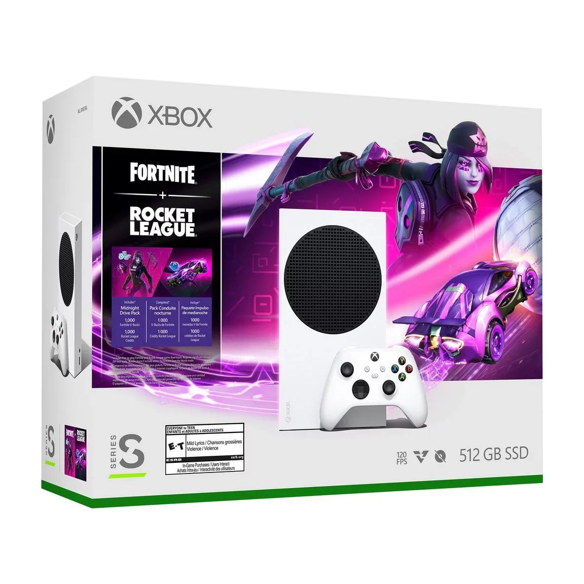 Bundle Newest High HDMI Edition-Microsoft 2023 Speed with Pass 512GB Fortnite Xbox-Series-S League Game KKEE Xbox Rocket & 1 and Month Ultimate: Cable SSD–
