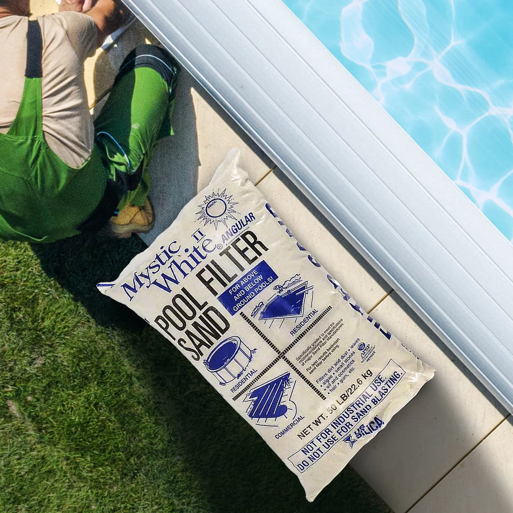 Pool U.S. (2 II Silica Pack) White Sand, Filter Swimming White 50lbs Mystic