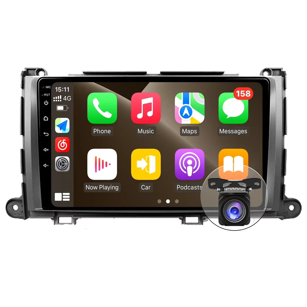 Inch Car Stereo 2+32G For Auto Bluetooth Android Toyota Support Radio, with Screen Link WiFi GPS Sienna Car Radio CarPlay Android 2011-2014 Mirror Roinvou Wireless Touch 9