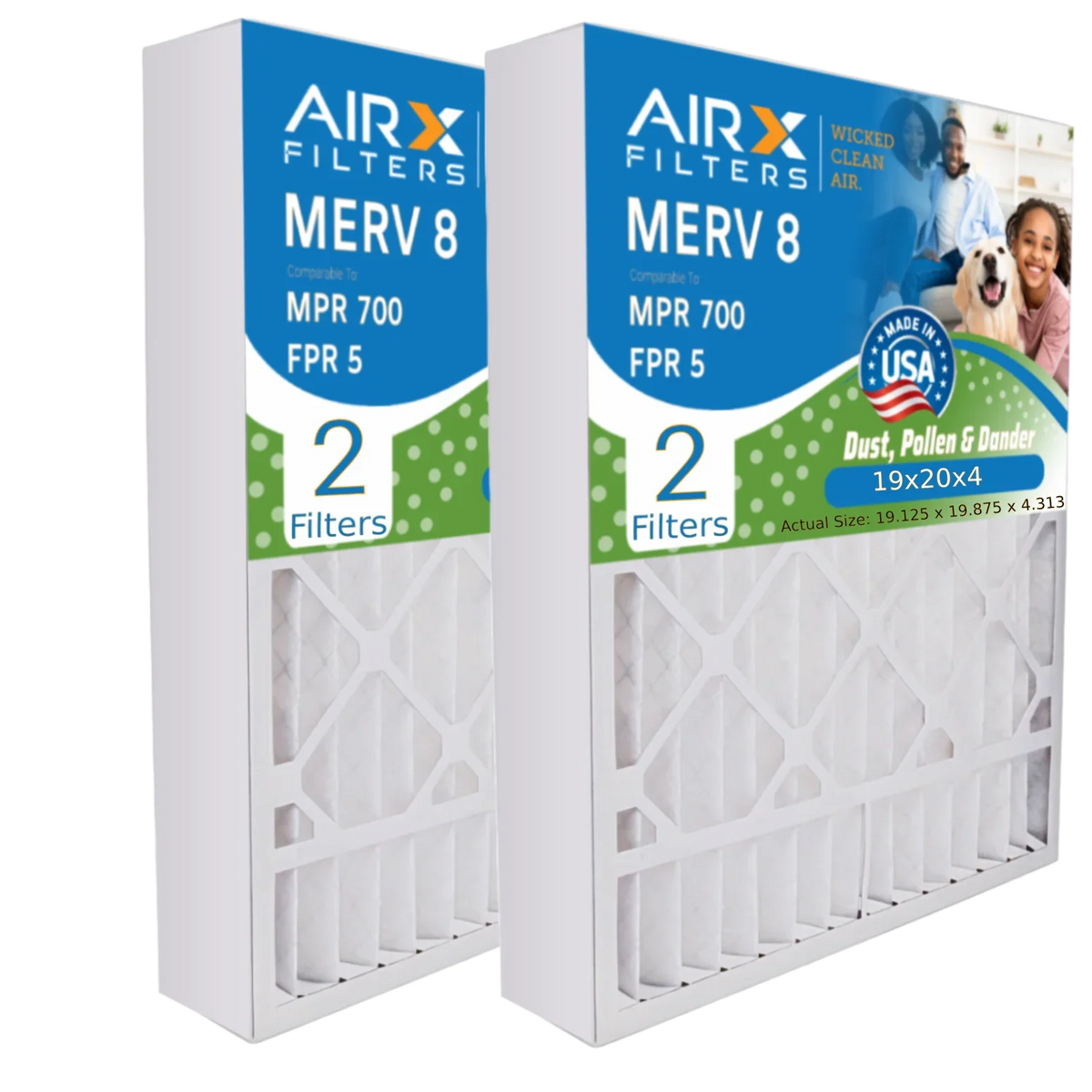 Made MERV FPR FILTERS Compatible Premium Comparable Furnace Carrier Filter 700 8 FNCCAB0021 AIRX 2 19x20x4 MPR FILXXFNC-0021 Bryant 19x20x4 USA with & by 5 AIR. Filter Air to CLEAN WICKED Pack