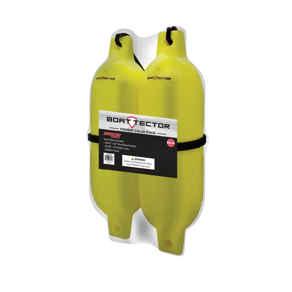 3006.7599 Neon 2-Pack Value Fender x Max 22", Extreme Yellow 6.5" - BoatTector Inflatable