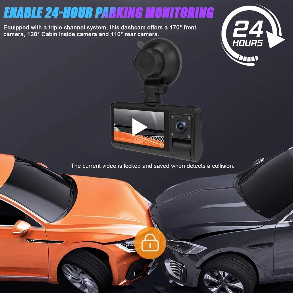 Video for Screen Dash Mirror, Camcorder with Touched Cam, Car Enhanced WIFI Dcenta Recording Interconnection Safety Auto