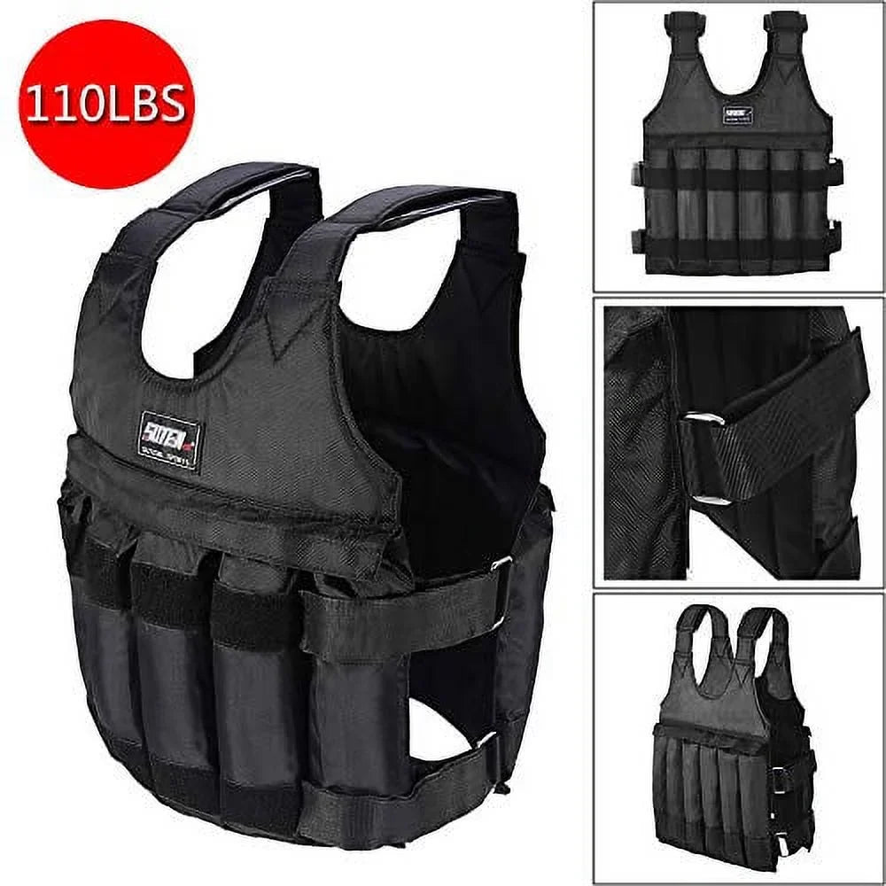 Weighted Weighted Workout Equipment 110LB Vest, Vest Adjustable