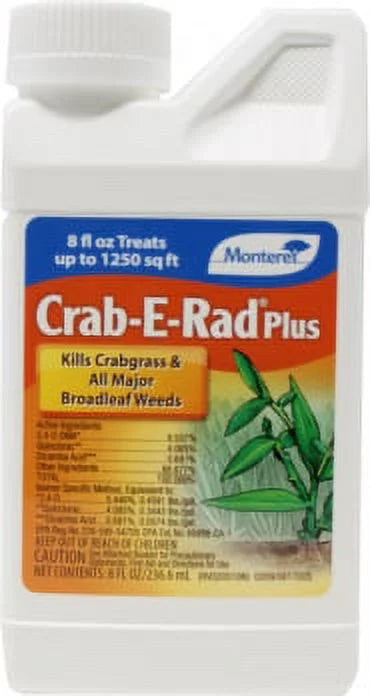 Crabgrass Herbicide Monterey 8 Control, Plus Crab-E-Rad Weed Ounces