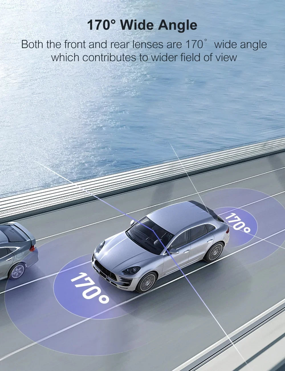 GPS Sensor,128GB Camera,External and Max,Black Cam,1080P Rear Front Dash 3”Car Security Crosstour Supported,Sony