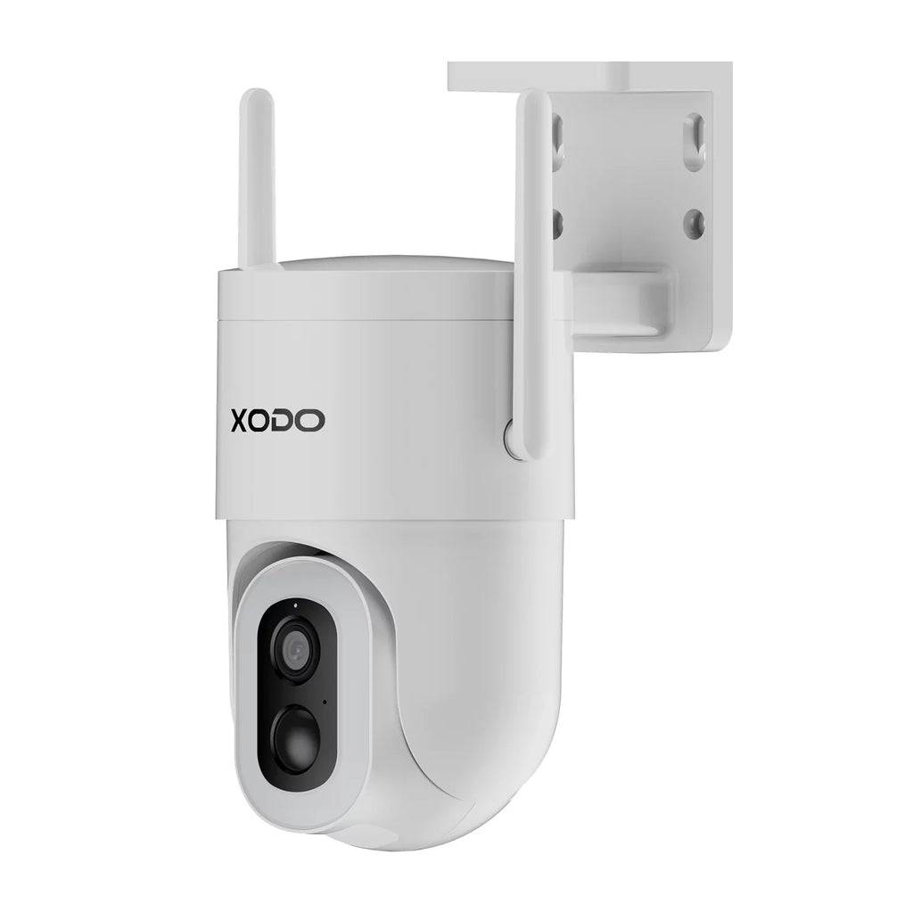 Home System, Audio, Pan-Tilt Camera Cam Night Security for Detection, 2K 360° XODO – Outdoor Color View Wireless Motion Solar Vision, Remote 3MP App Cloud/SD 2-Way Siren, with Floodlight E15