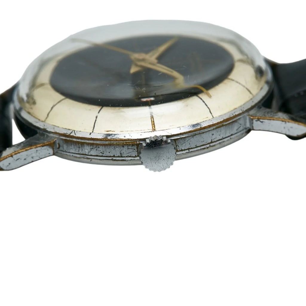 White Winding Pre-Owned External Watch 15JEWELS Junghans Belt JUNGHANS Steel Manual Dial Ladies Black Stainless (Good)