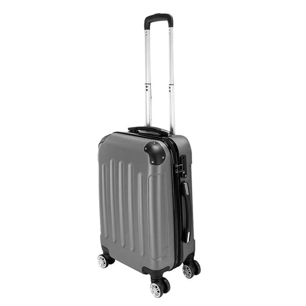 28" 20" - Trolley Case Gray 3-in-1 / Portable Travel Lightweight / Set ABS 24" Suitcase Dark