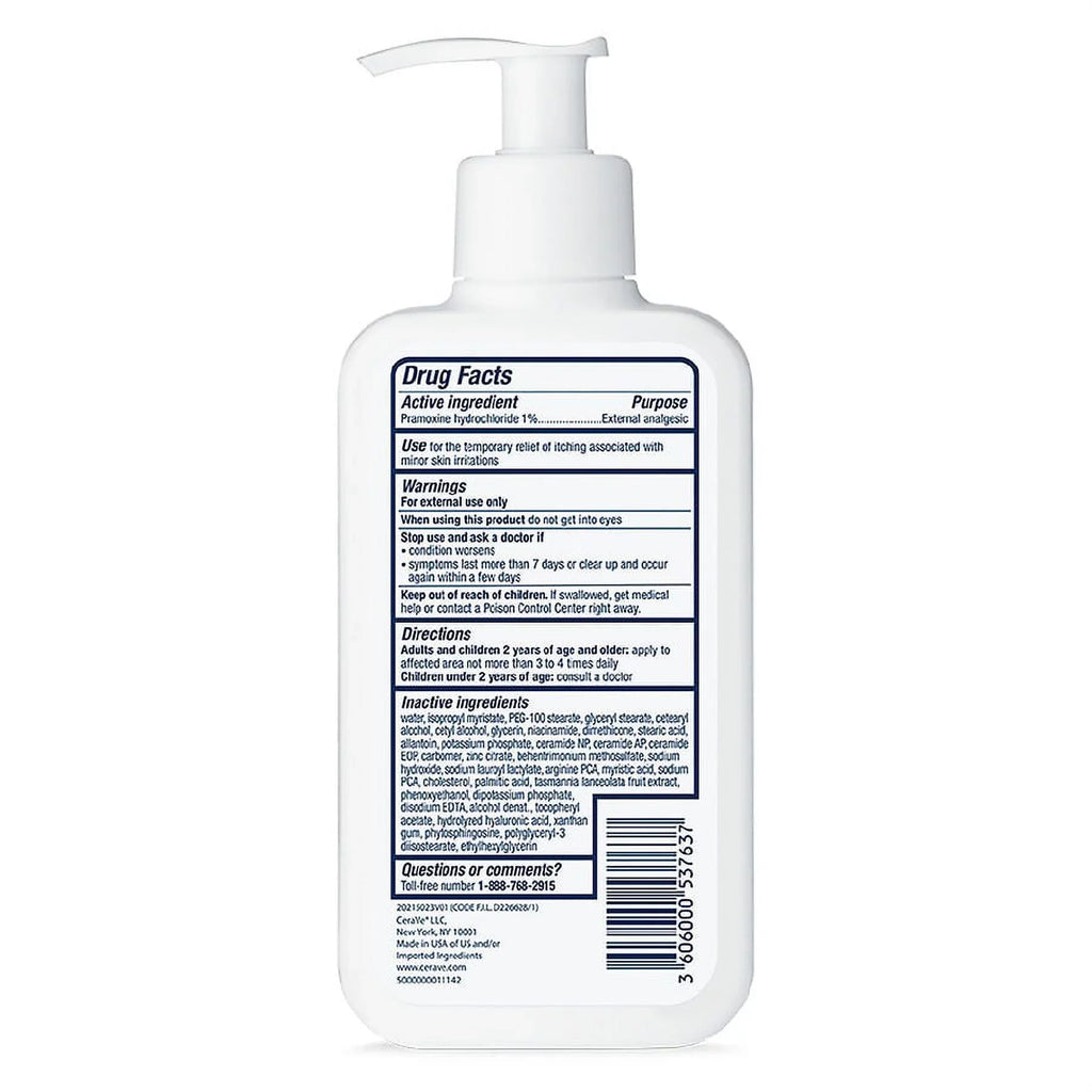 CeraVe 8 with Relief Moisturizing Lotion Ounce Pramoxine Itch Hydrochloride |