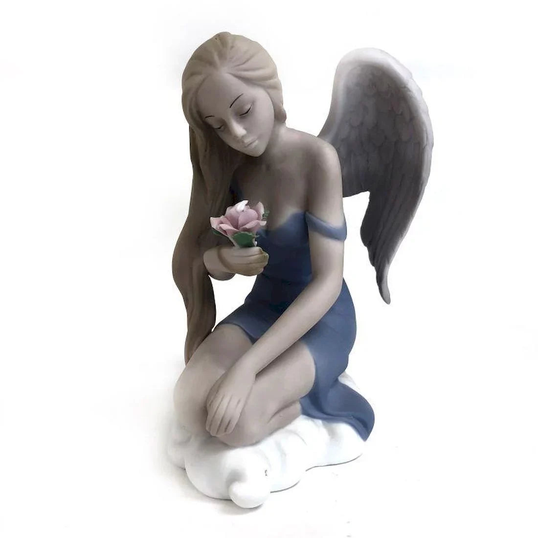 Holding A Figurine Matte Flower Fairy Kneeling