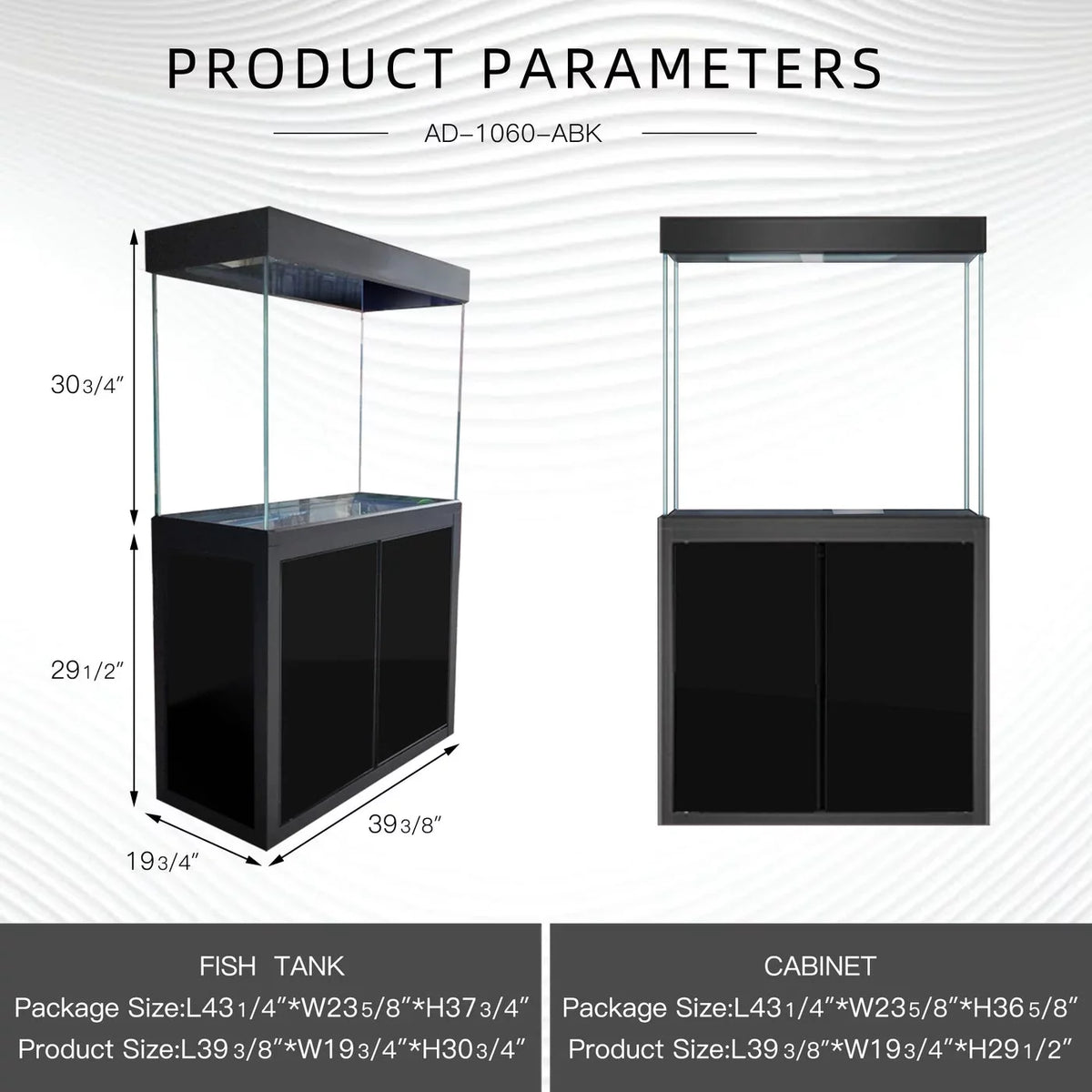Tempered Glass Black Gallon Aquarium Aqua 100 All-in-one Dream